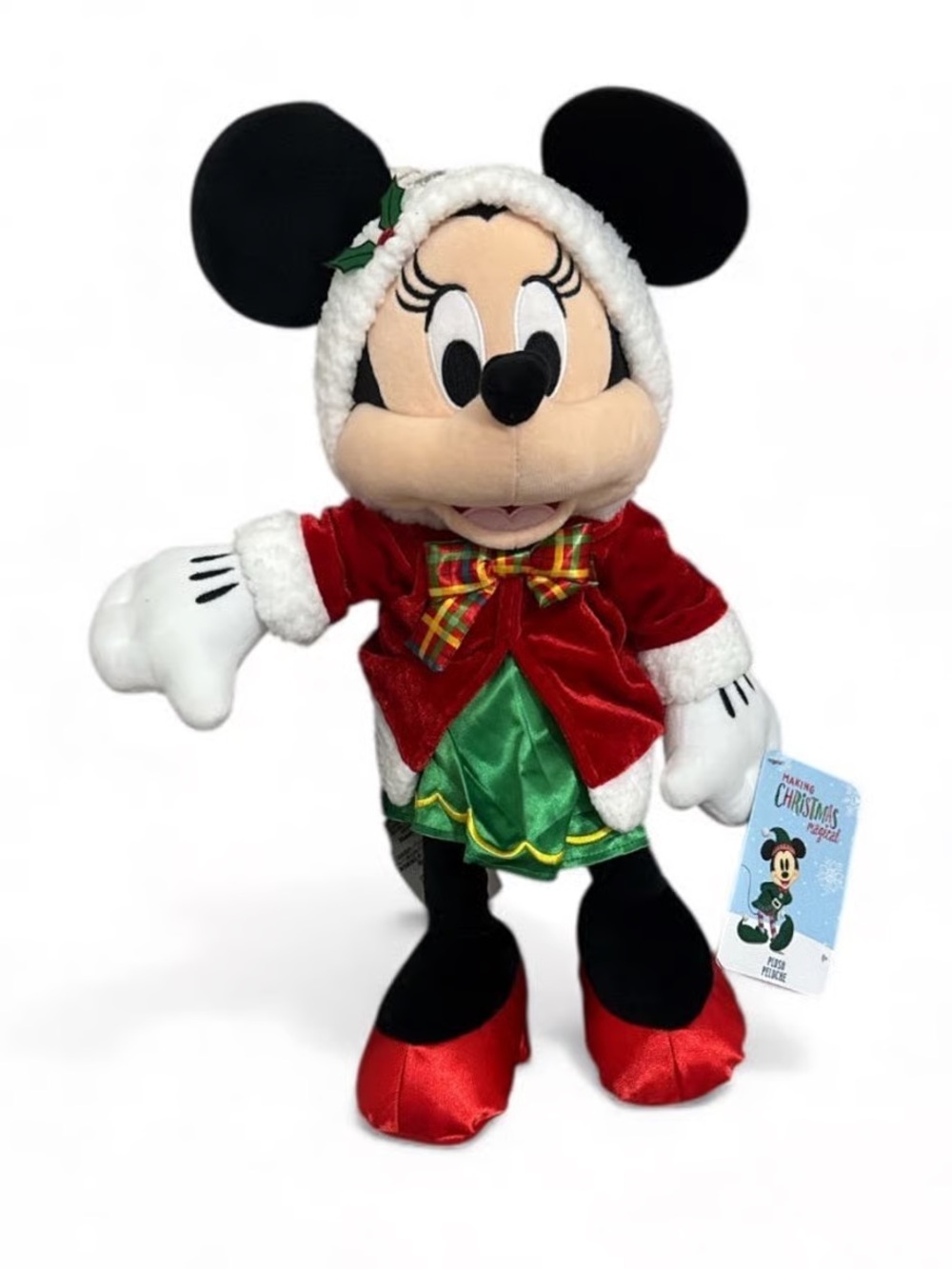2024 DISNEY Minnie Mouse Holiday Plush 16'' NWT Making Christmas Magical